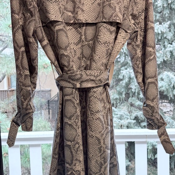 Snake Print Trench Coat - Picture 2 of 4